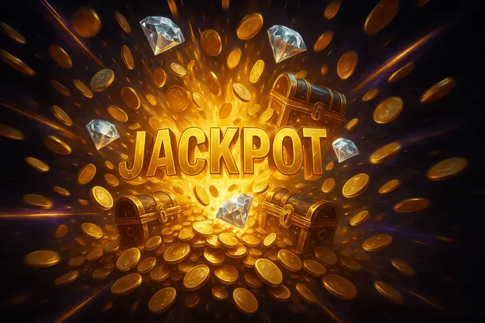 To visually represent the concept of 'โบนัสแตกง่าย' (easy-to-win bonuses) and the excitement of a jackpot win.