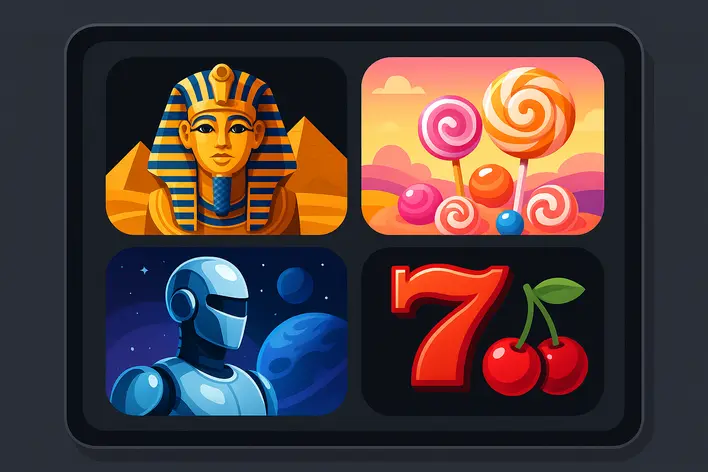 To visually represent the variety of slot game providers and themes available to play with the free credit, reinforcing the 'play all providers' benefit.