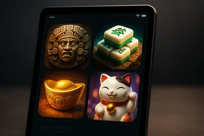 To showcase the selection of popular PGSLOT games mentioned in the article, presented as a visually appealing game library or selection screen.